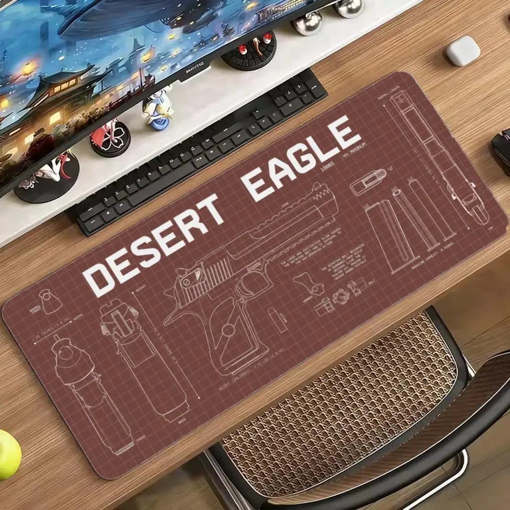 Mechanical Line Drawing Pattern extra Large XXL Full Desk Mouse Pad Non-slip Rubber Desk Mat