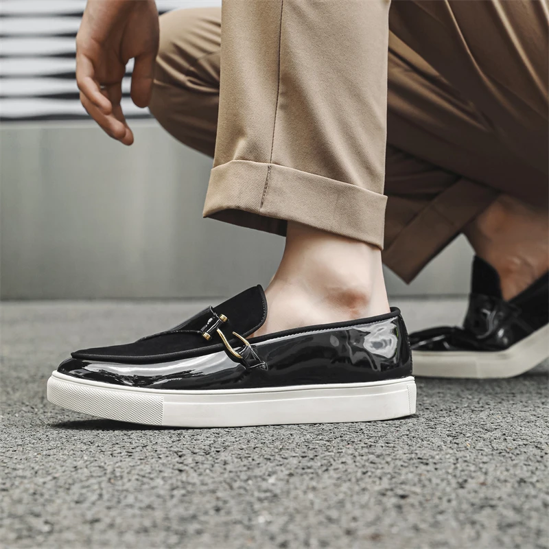 النسخة الكورية من أحذية Le Fu مع خطافات مزدوجة لزيادة التهوية وأحذية لوحية مصفف شعر على الطراز البريطاني #6