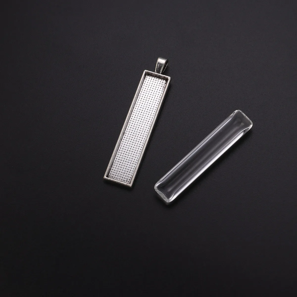 10Pcs Timeless Gem Pendant Trays Silver Vintage Alloy Pendant Trays Blank Base for DIY Custom Jewelry Resin Craft Making view 6