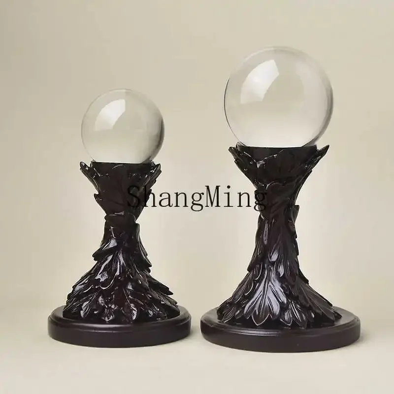 CL carved ornaments home decoration resin handicrafts crystal ball base rough stone ore display bracket