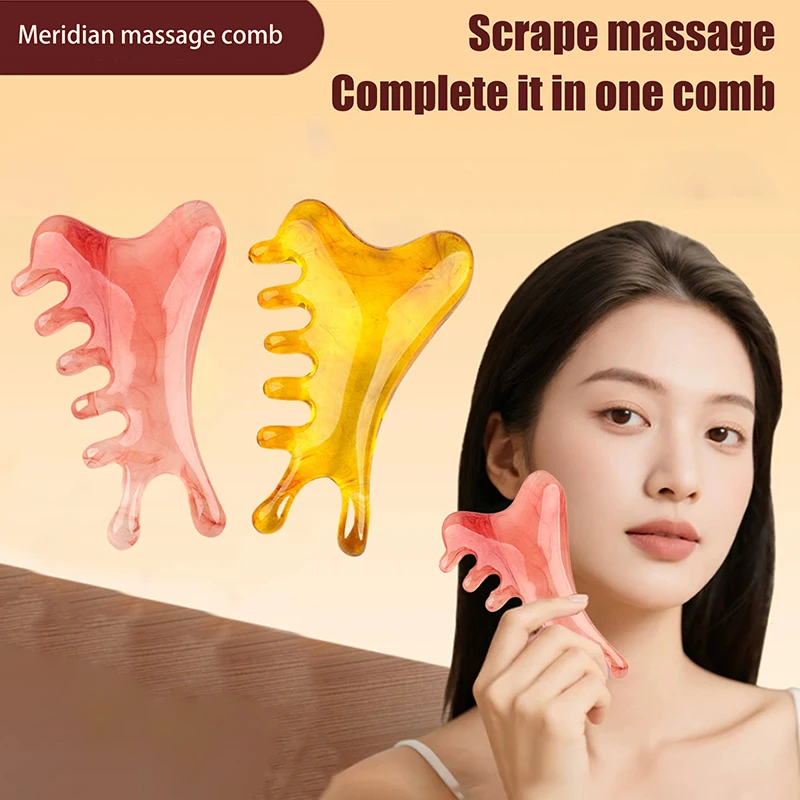 

1Pcs Large Dolphin Resin Body Meridian Massage Comb Five Wide Tooth Comb Anti-static Smooth Hair Comb