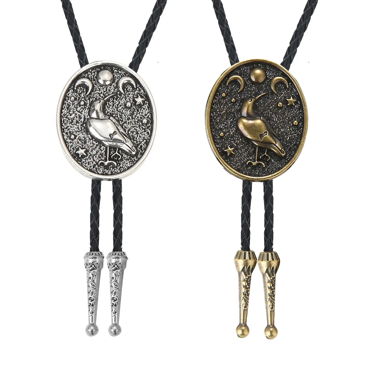 Retro Nighttime Birds Style Fashion Men Bolo Tie