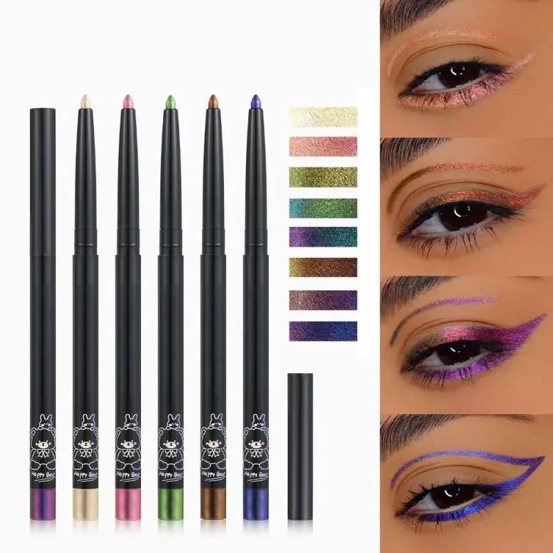 8 Colors Chamele Changing Dragon Eye Liner Pen Stick Cosplay Party Club Shine Sparkle Maquiagem 3D Different Angles Waterproof