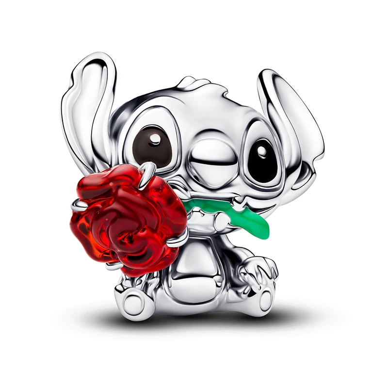 العلامة التجارية الجديدة 925 الفضة ديزني غرزة الساحرة سحر مناسبة ل 925 فضة سوار مفتاح سلسلة DIY بها بنفسك مجوهرات هدية عيد ميلاد