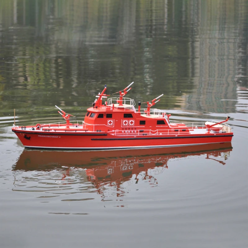 1/25 Dusseldorf RC Sprinkler Nave di Fuoco RTR Edizione Doppio Motore In Fibra di vetro Scafo Simulazione Lavoro Per Adulti RC Barca Modello Giocattolo Regalo
