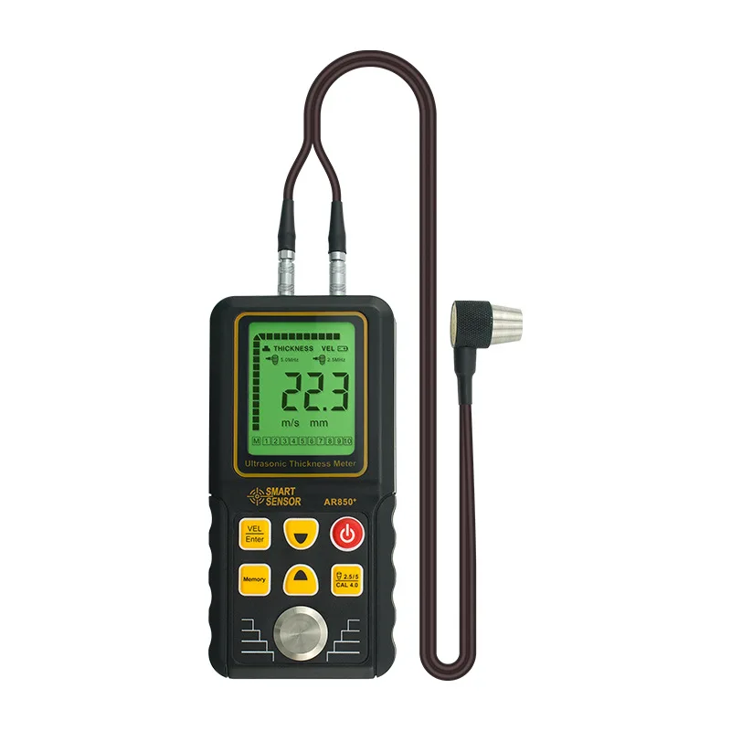 

Smart Sensor Digital Non-Destructive Metal Steel Ultrasonic Thickness Meter Range 1.2~225mm Ultrasonic Thickness Gauge