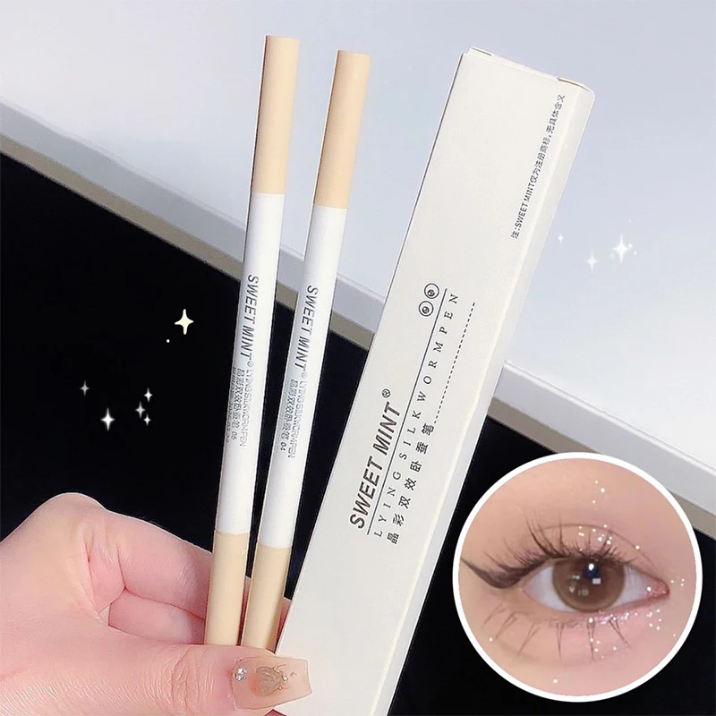 Glitter Diamond Eyeliner Potlood Markeerstift Glitter Oogschaduw Liggende Zijderups Pen Make-up Schoonheid Vrouwelijke Cosmetische Koreaanse Make-up