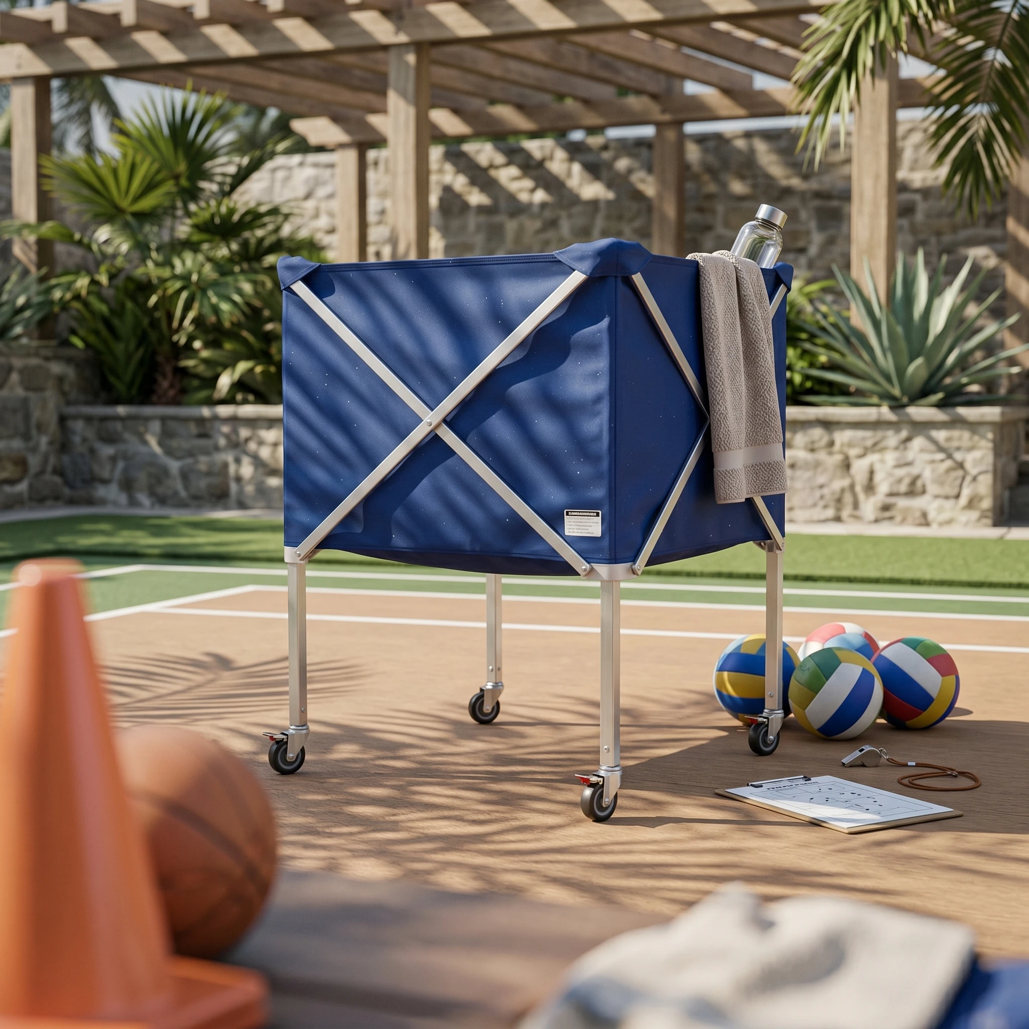 

Rolling Ball Carrier Wheeled Portable Ball Storage Carrier Large Capacity Long-Lasting for Outdoor