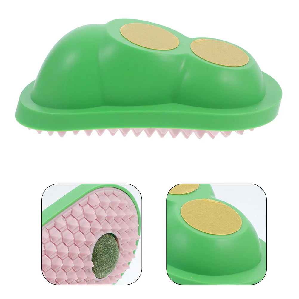 

2 Pcs Cat Hair Rub Wall Sticky Toy Catnip Balls Toys Tickle Brush Scratcher Practical Comb Plastic Kitten Grooming Abs