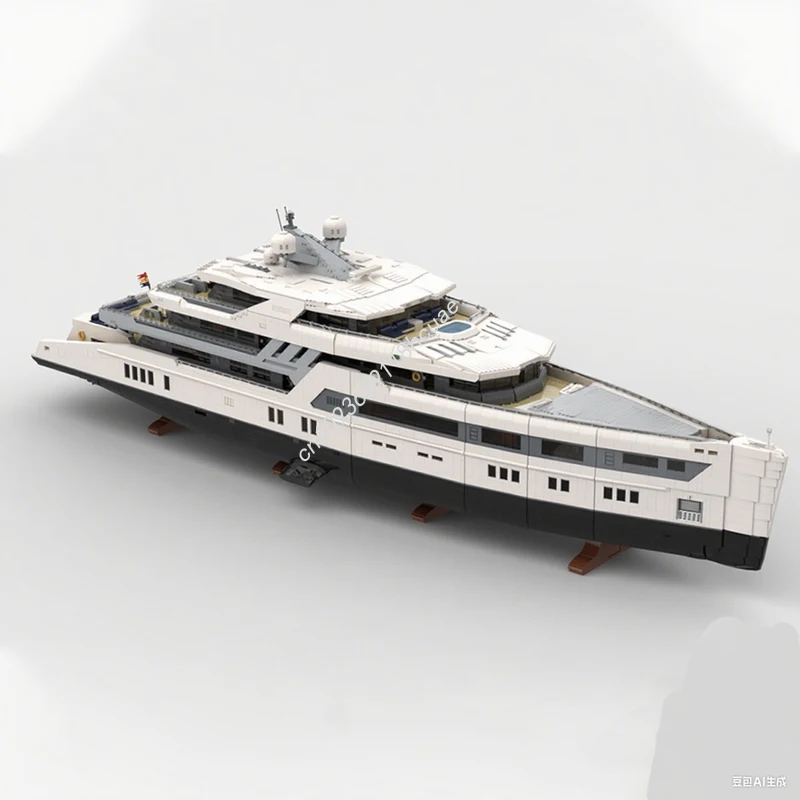47827pcs MOC Ultra MEGA Yacht Mini-Fig Scale Boat Building Blocks Education Brick Children Kids Birthday Toy Christmas toy Gift