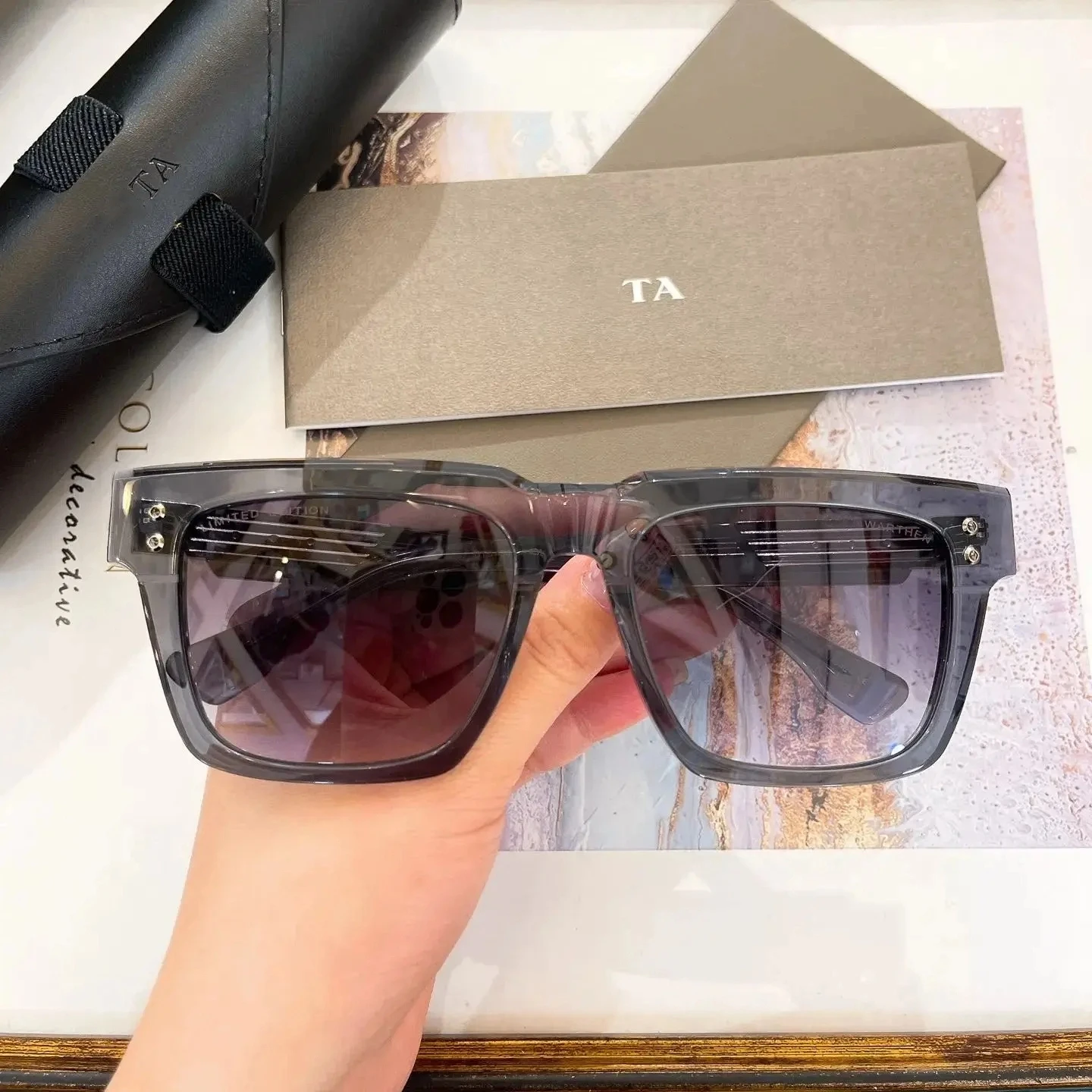 

Authentic For DIYTA DT DTS434 Luxury Designer Retro Men Women Sun Glasses Top Quality Acetate Frame Male Couple Eyewear With Box