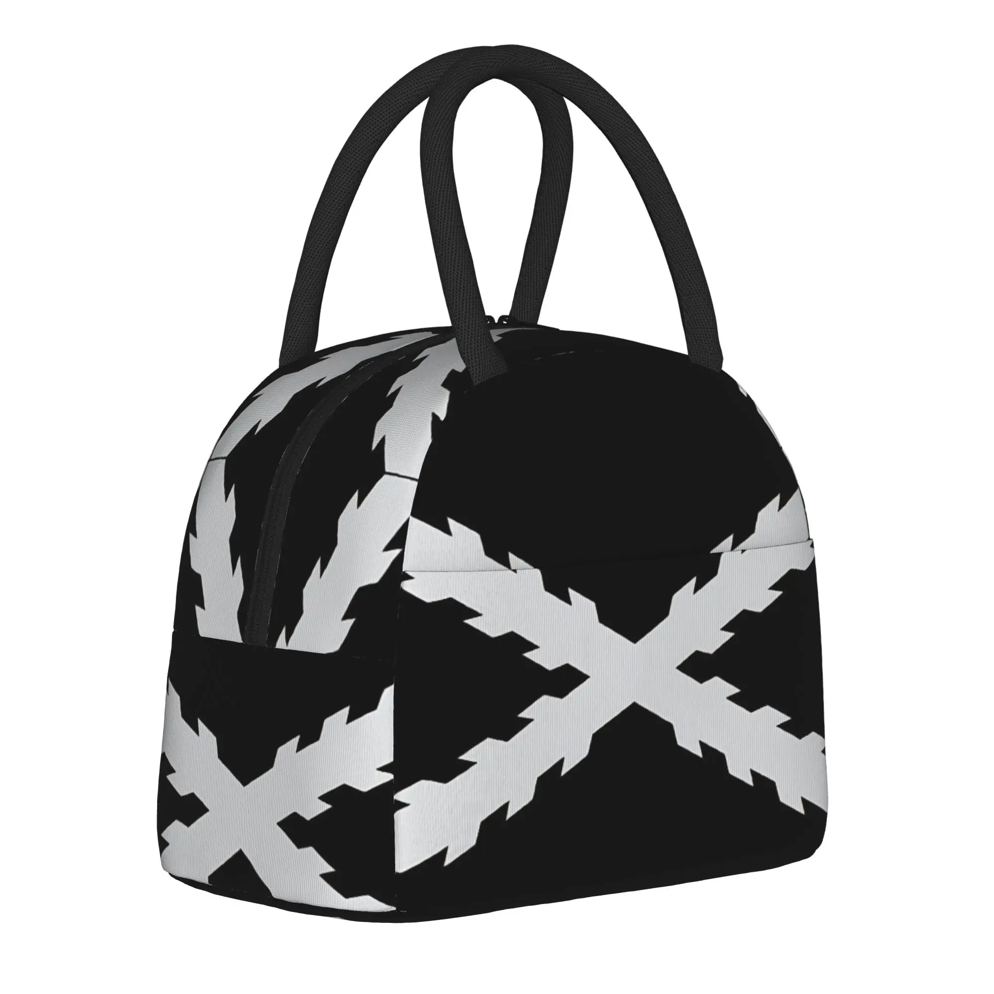 Cross of Burgundy Silver Insulated Lunch Bags Portable Spanish Empire  Lunch Container Cooler Bag Tote Lunch Box Food Handbags