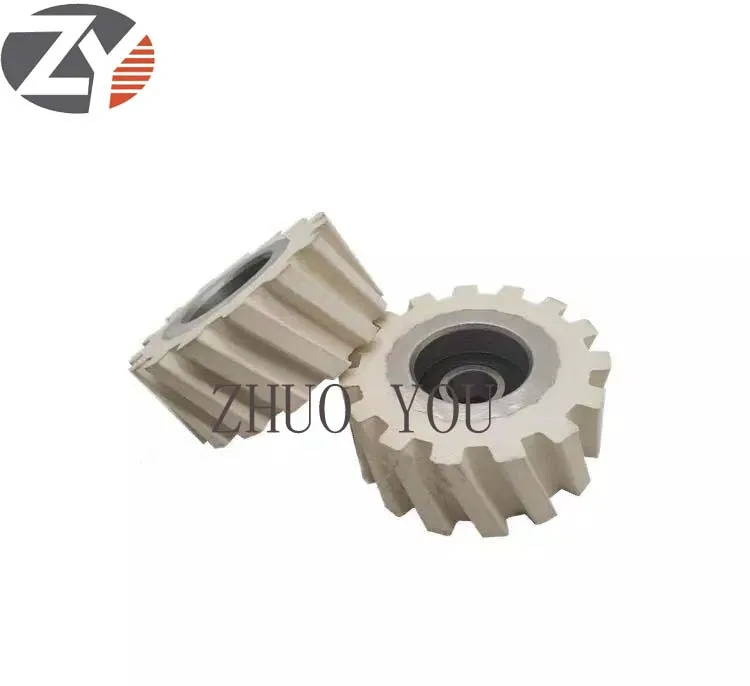 edge banding machine conveying pressure  feeding wheel driving  rubber wheel roller oblique tooth pressure wheel parts