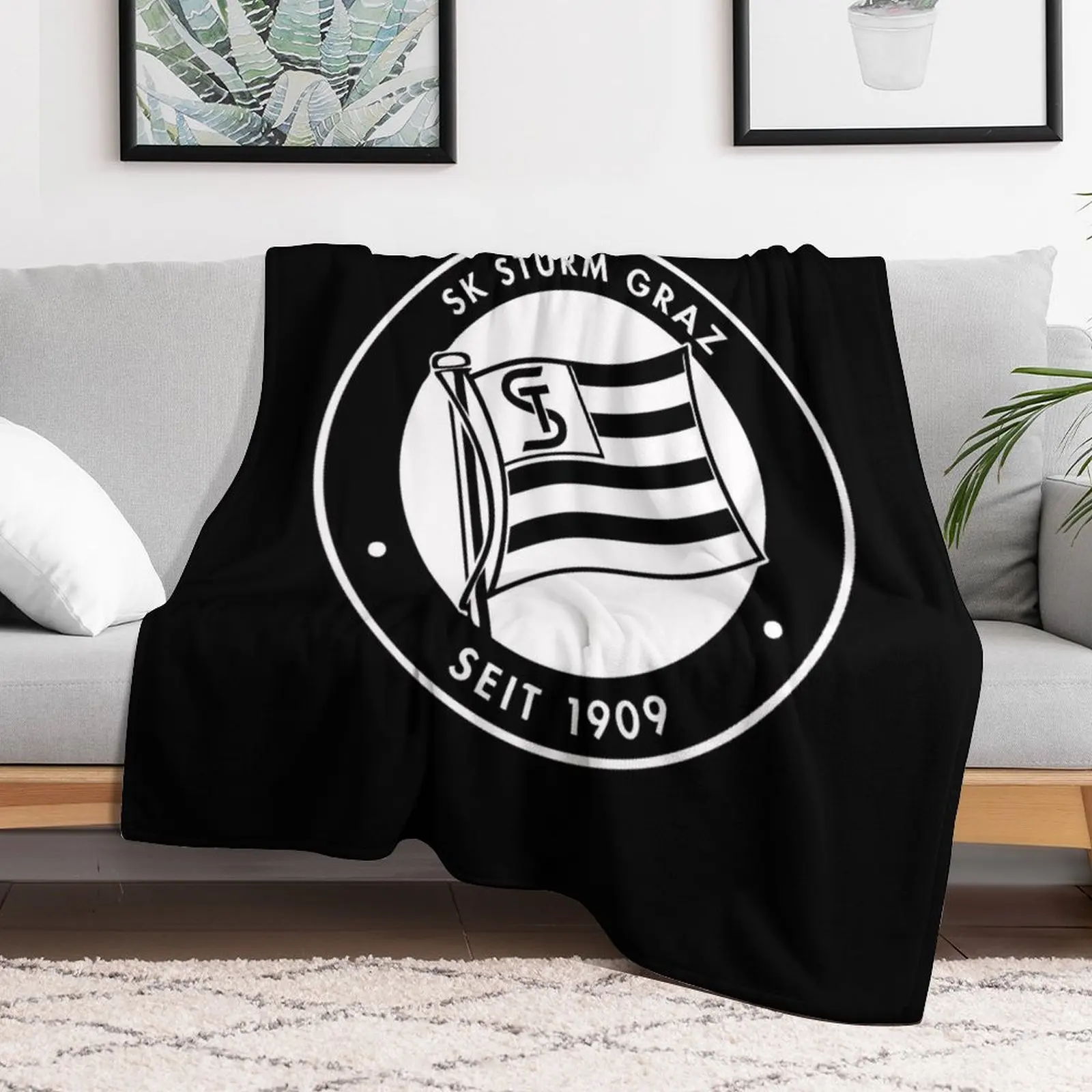 Sk Sturm Graz - Graz from Austria - Die Schwoazn, The Blackies - Sportklub Puntigamer Sturm Graz Throw Blanket