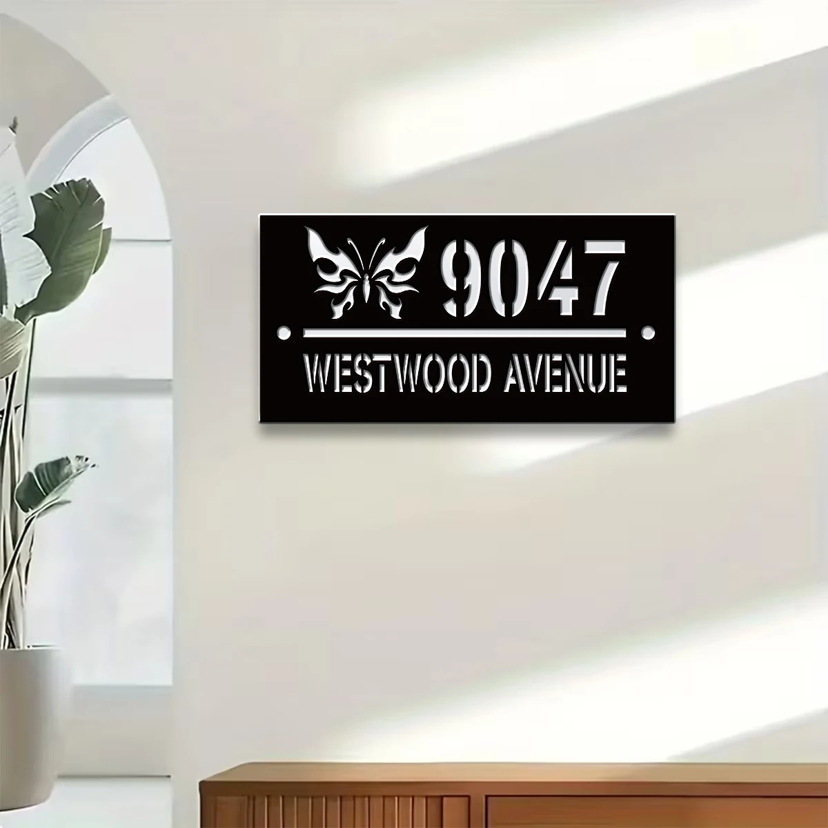 1Pc Custom butterfly Number&Text Acrylic House Number Door Street Sign Plaque,Home Room Garden Decor,Birthday Wedding Gift