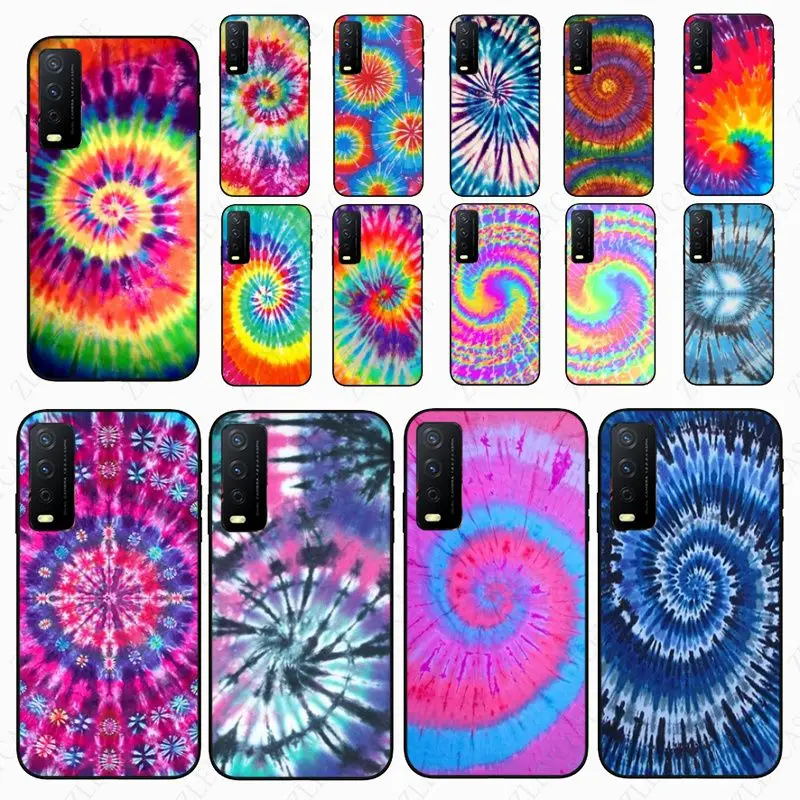 Tie Dye Pattern Batic Rainbow Retro Ink Phone cover For vivo Y35 Y31 Y11S Y20S 2021 Y21S Y33S Y53S V21E V23E Y30 V27E 5G Case