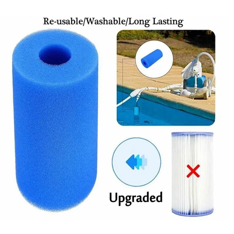 Esponja de filtro de piscina lavable tipo A, limpiador de espuma reutilizable, filtro de bañera, accesorios de jardín