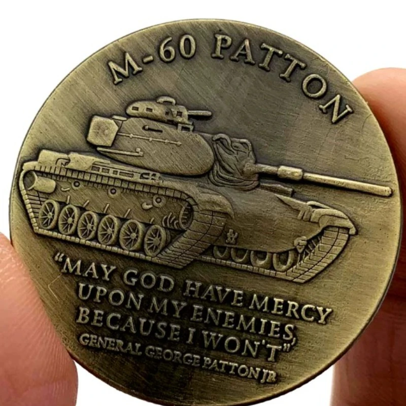 M-60 Patton Tank Copper Plated Souvenir Coin Military Fans US Army Commemorative Coin Collectible Gift view 3