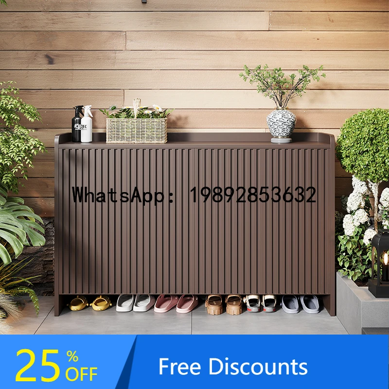YFY Aluminum Alloy Doorway Balcony Shoe Cabinet Home Entry  Sunproof Integrated Wall-Mounted Large Capacity Storage Cabinet