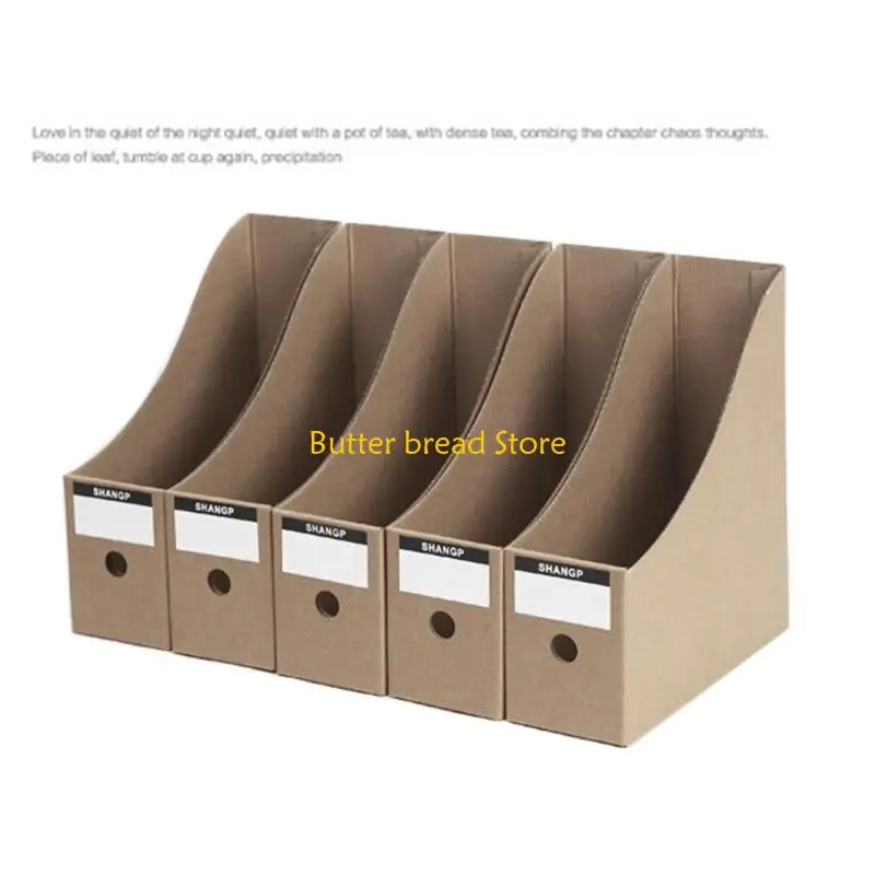 

W89C Cardboard File Folder Holder Dividers Desktop Storage Magazine Holder