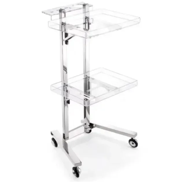 

Stainless Steel Beauty Salon Cart Dyeing Trolley Folding Bar Car Barber Shop Special Ins Tool Car with Wheels