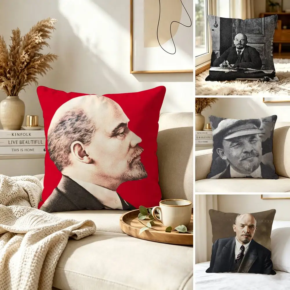 L-Lenin Founder of Soviet Communism Pillow Case for Sofa Living Room Home office Decor Protective Cover