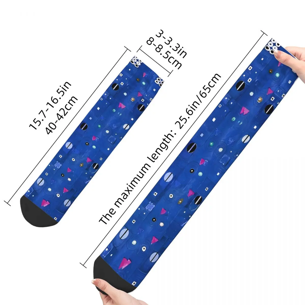 Funny Crazy Sock for Men Stoclet Frieze Hip Hop Vintage Gustav Klimt Patting Art Happy Breathable Pattern Printed Boys Crew Sock