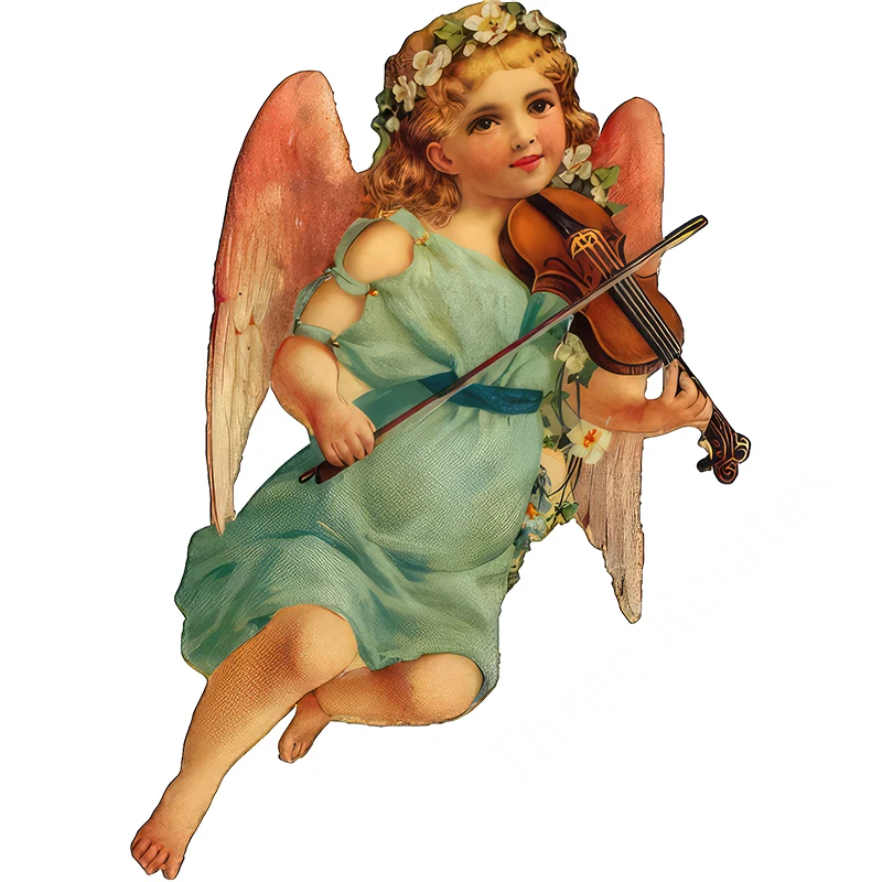 Three Ratels QCF331 Vintage European Angel Mercy Saints Classic Mural Style Customized Art Wall Sticker