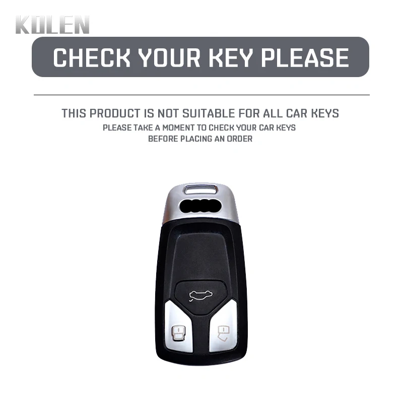 ABS Carbon Fiber Style Car Key Case Cover For Audi A4 A4L A5 Q5 Q7 TT TTS 8S B9 A6 8W 4M S4 S5 S7 TFSI RS Fashion Keychain Shell