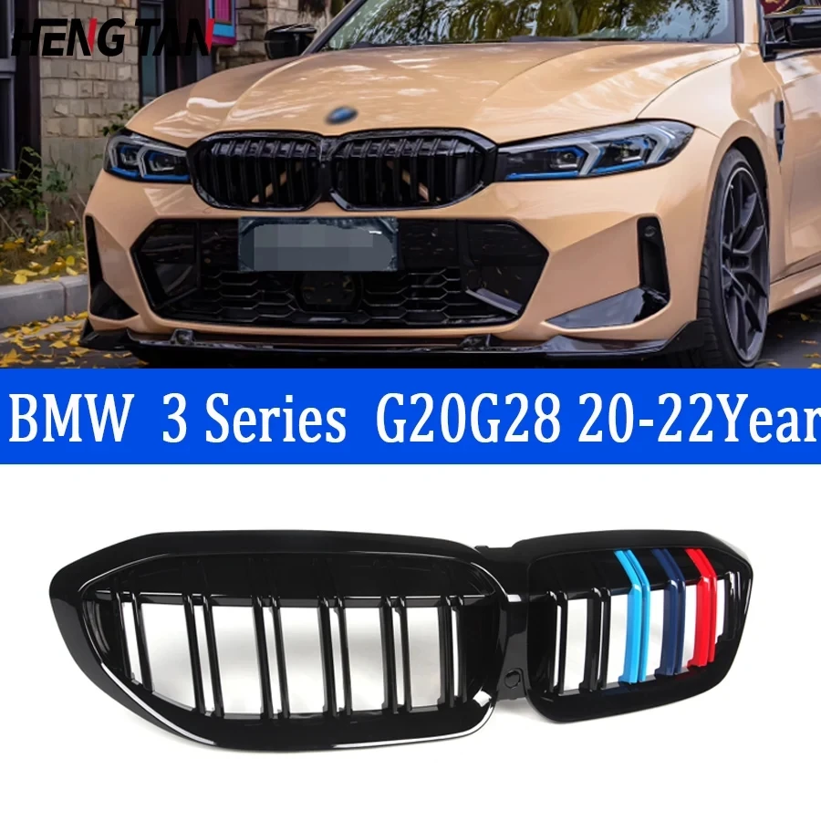 

Для BMW 3 серии G20 G28 M 320 325 330i 2020-2022 автомобильный Стайлинг ABS яркий черный Передний бампер средняя решетка рама гриль сетка крышка