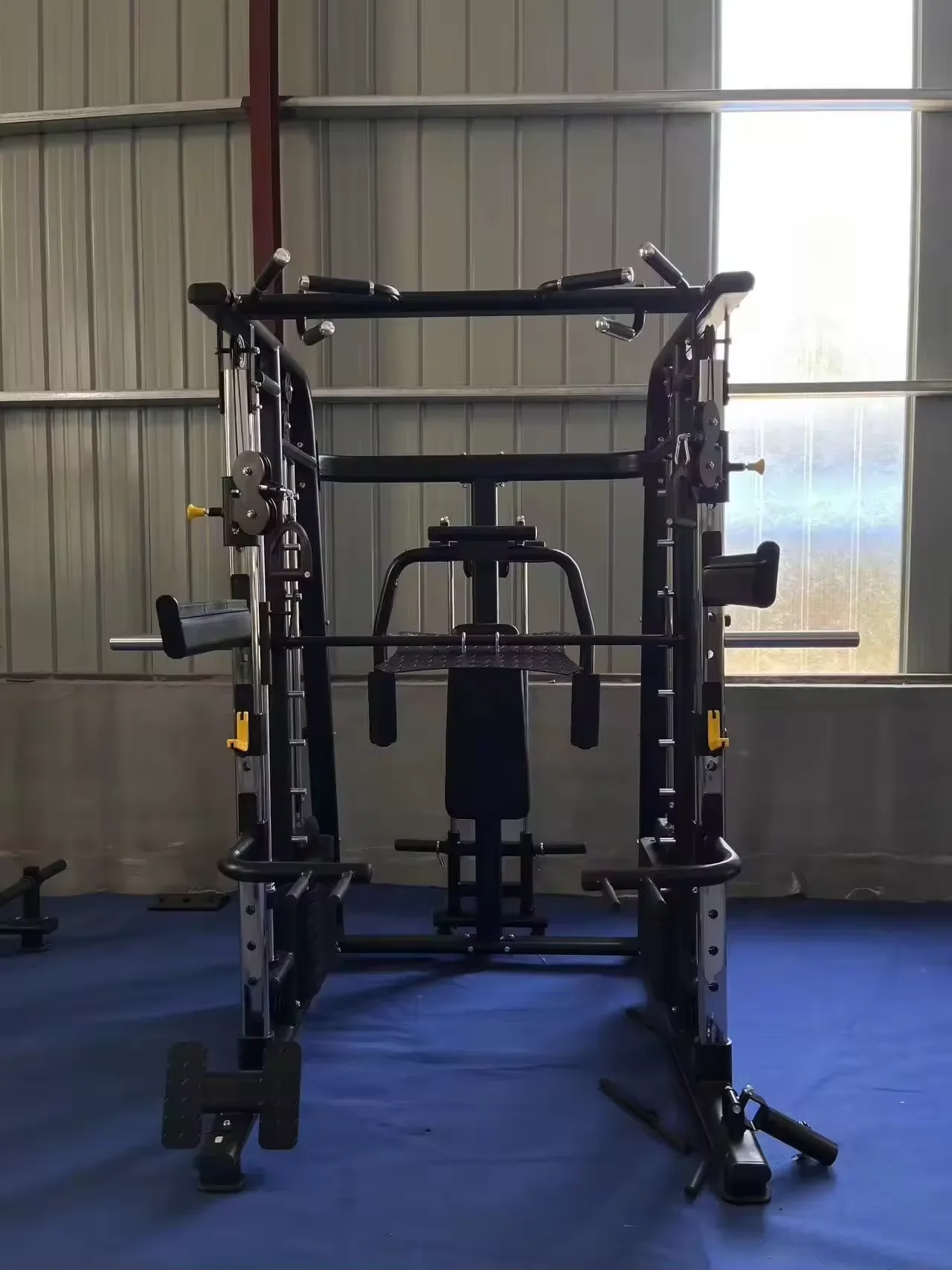 2026 Multi-Functional Home Gym Adjustable Smith Machine Exercise Power Rack Leg Press Commercial Gym Machine