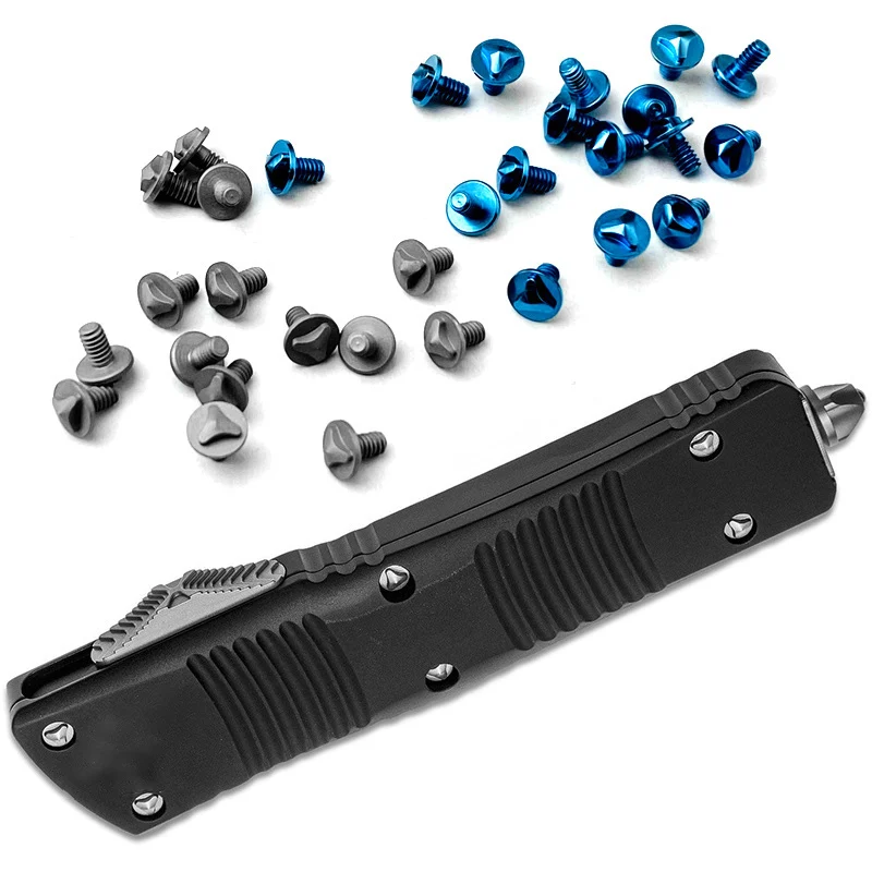 Custom Piano Wire Made Knife OTF Disassembled Spring / Screw / Wrench / Scales Accessories For Microtech Combat Troodon Knives