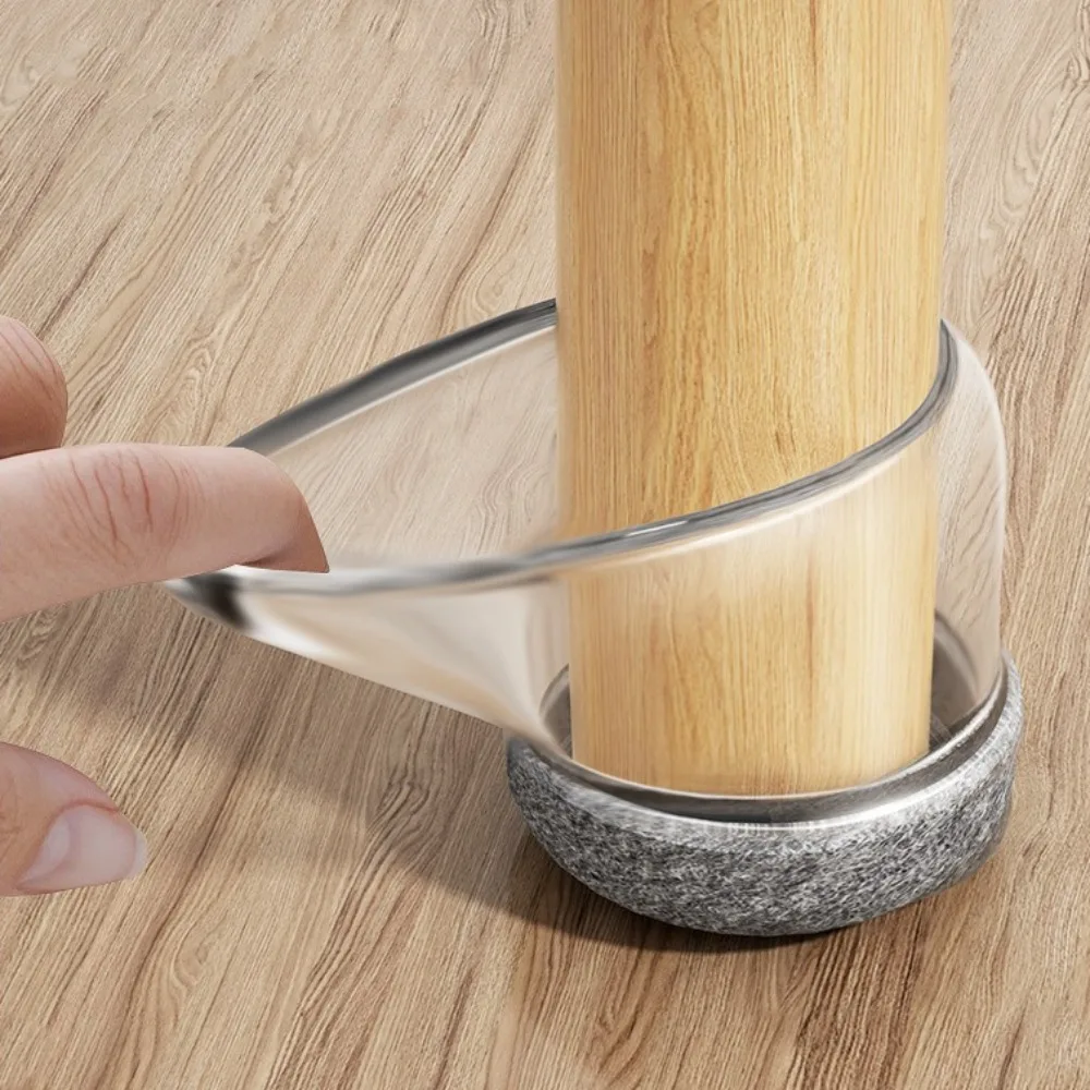 8 قطعة كرسي السيليكون الساق حامي يغطي سميكة ورأى أسفل كرسي الساق قبعات عدم الانزلاق تقليل الضوضاء الأثاث الطابق قدم كوب المنزل #3