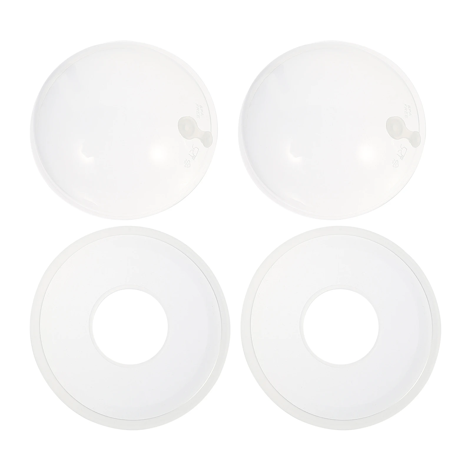 

2 Pcs Portable Breast Collector Silicone Colostrum Breastmilk Breastfeeding Catchers Wearable Reusable Collectors