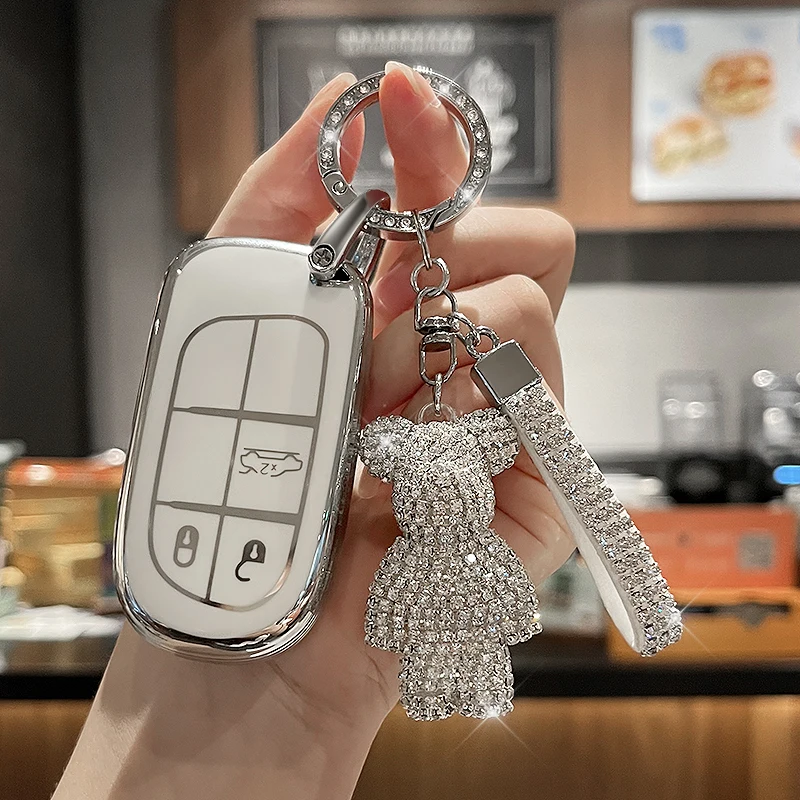 

TPU Car Key Case Shell Fob for Jeep Grand Cherokee Dodge Challenger Charger Durango Journey Chrysler 200 300 300C Fiat Holder