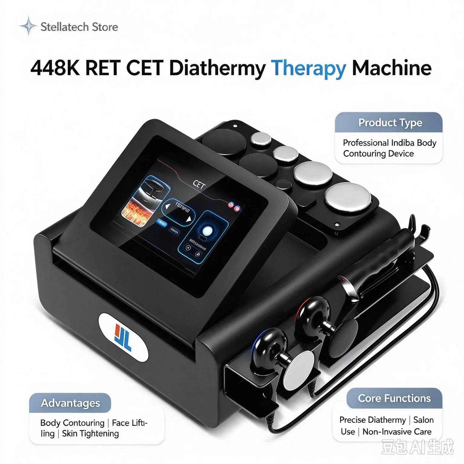 Professional 448K Therapy Diathermy Machine RET CET Indiba Body Contouring Face Lifting  Tightening  Device for Salon