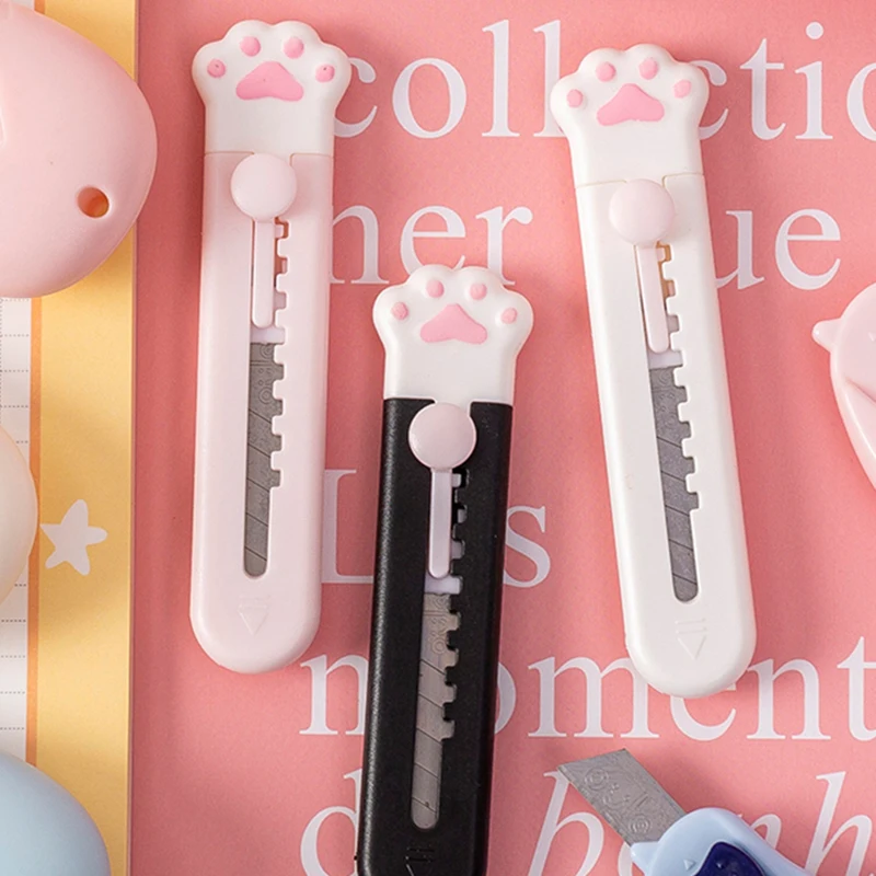 Kawaii nóż introligatorski mały uroczy kreskówki papieru nóż Box Opener Cutter Student przenośny ręcznie nóż do rękodzieła piśmienne