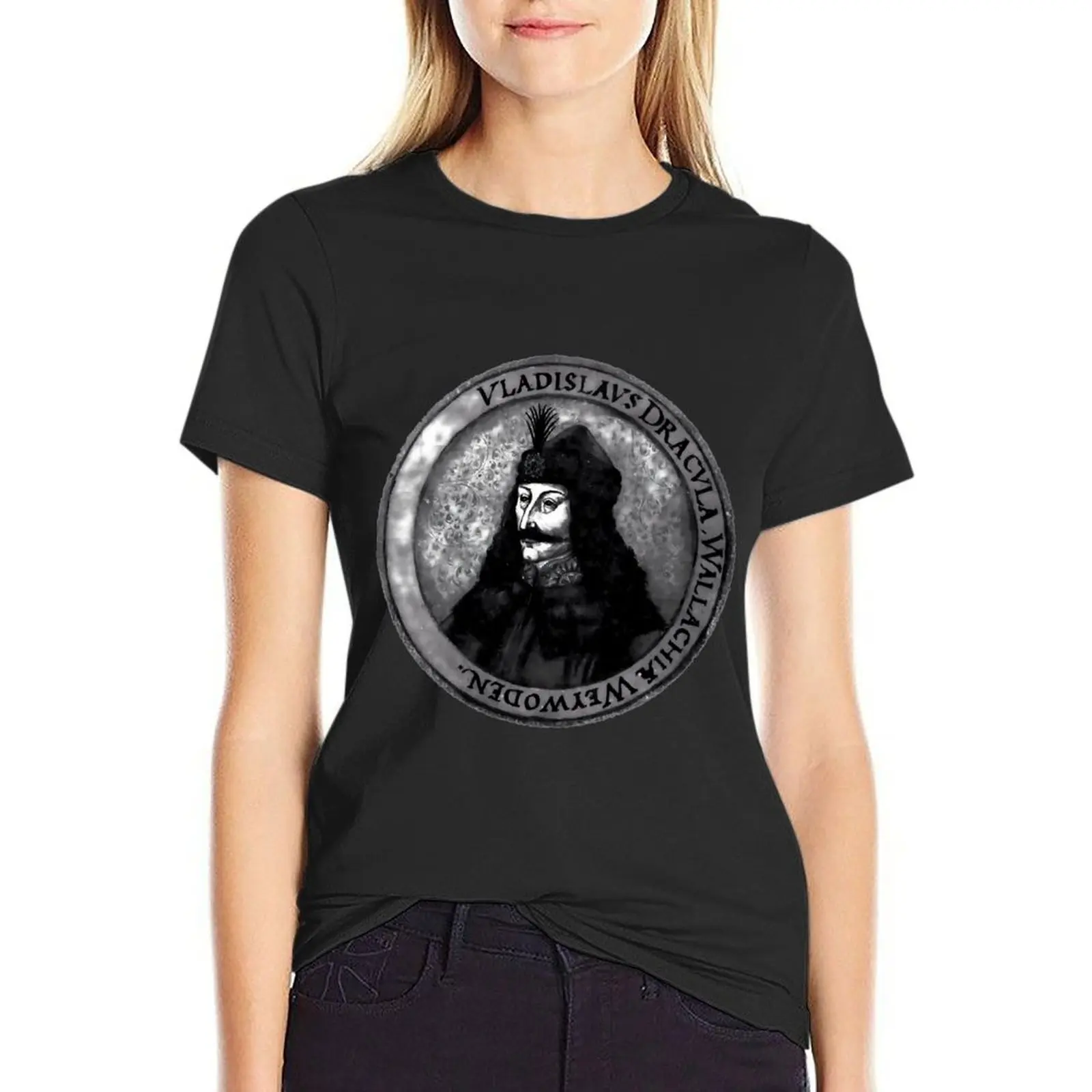 Vlad Dracula Tepes The Impaler Vampire 1\t T-Shirt summer clothes Female clothing blacks Women t shirt