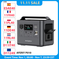 AFERIY P010 Portable Power Station, 800W 512Wh Outdoor Generator, 8 Outputs, 1.5H Full Charge, 3500+ Cycles LiFePO₄ Battery