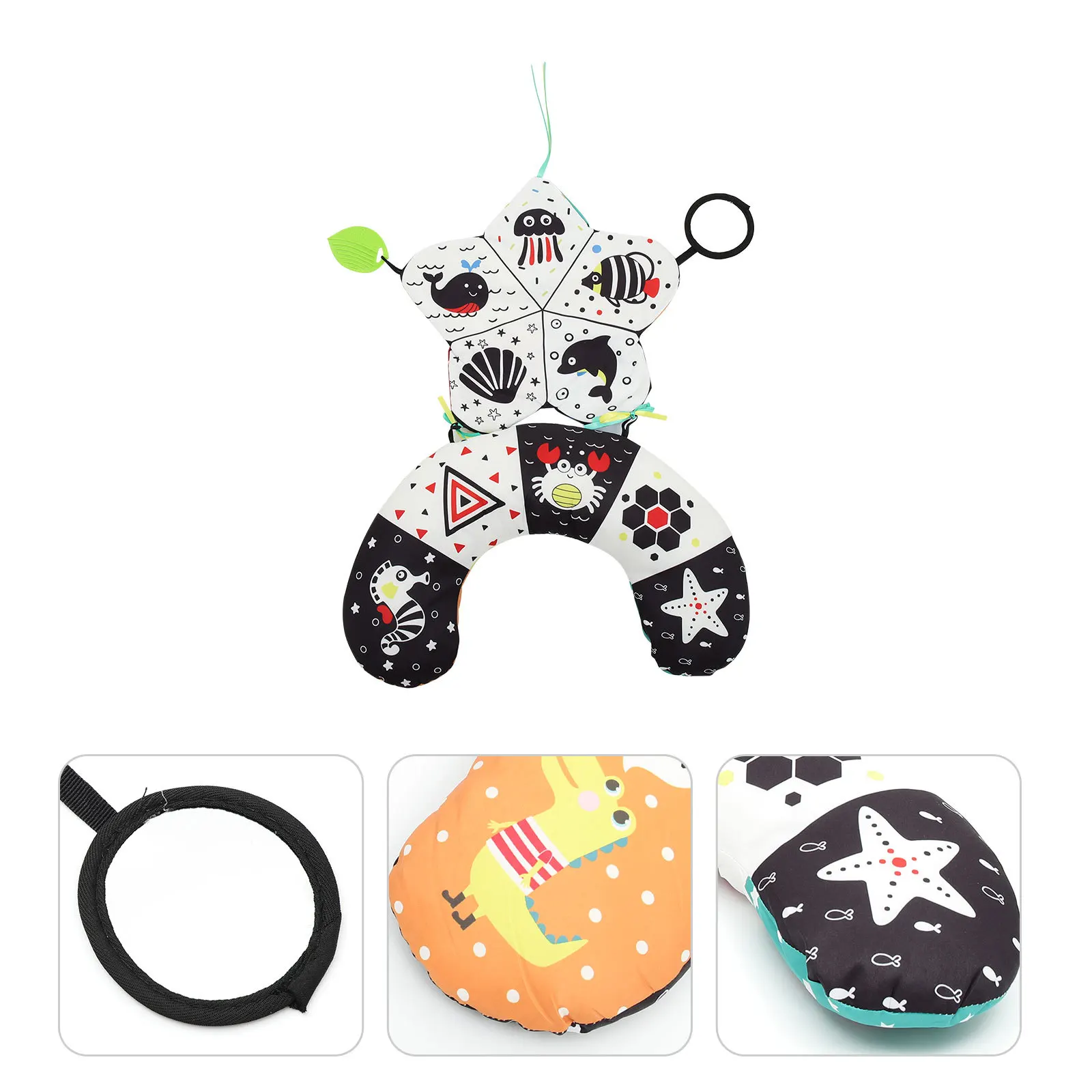 

Tummy Time Pillow Infant High Contrast Baby For Newborn 0-6 Months Educational Plaything Cotton Crawling Pad For Parent-Child