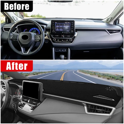 Imagen 2 del producto Para Toyota Corolla Cross XG10 2021 2022 2023 2024 2025 alfombrilla híbrida para salpicadero de coche parasol antideslizante cubierta accesorios de alfombra