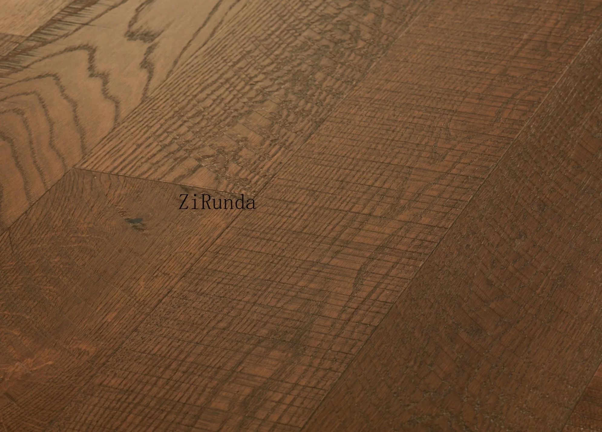 Versión personalizada, suelo de roble blanco de 220mm de ancho, suelo de madera dura multicapa de roble liso