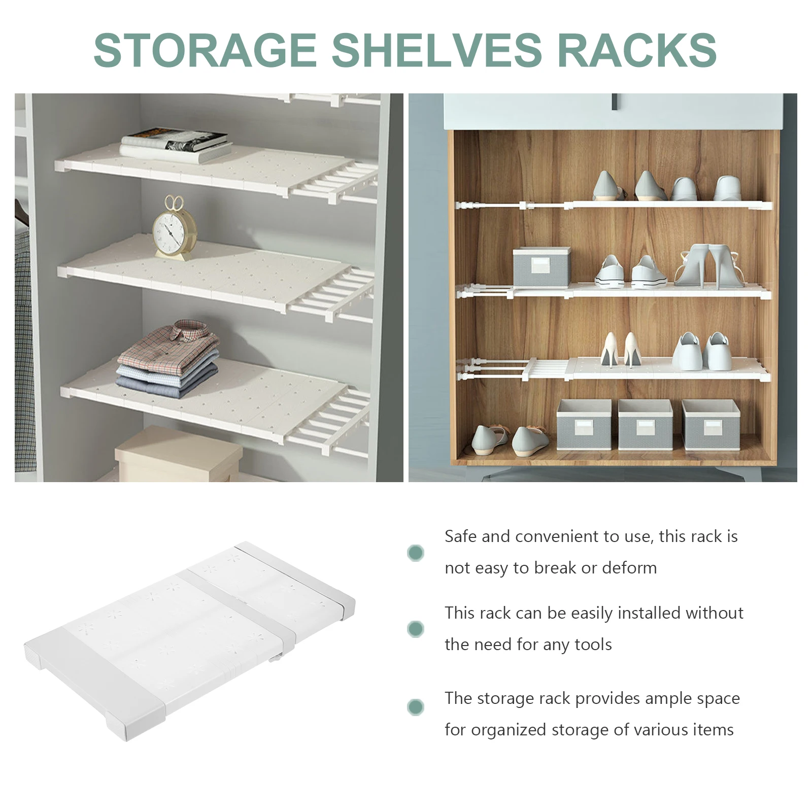 

Expandable Closet Tension Shelf Organizer Adjustable Wardrobe Rack Divider Expandable Closet Shelf Locker Shelves