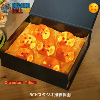 Kolekcjonerskie średnie kryształowe szklane gwiazdy kulki Dragon Ball (średnica 27,35,43,57,76 MM) (D-3,5) Dragon Ball Z figurka