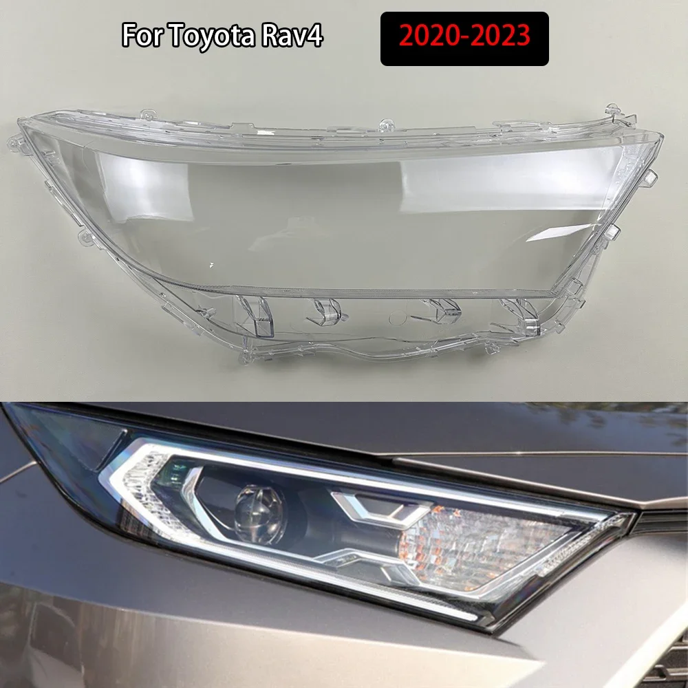 

For Toyota Rav4 2020-2023 Car Front Headlight Cover Headlamp Lampshade Lampcover Head Lamp light Covers glass Lens Shell Caps