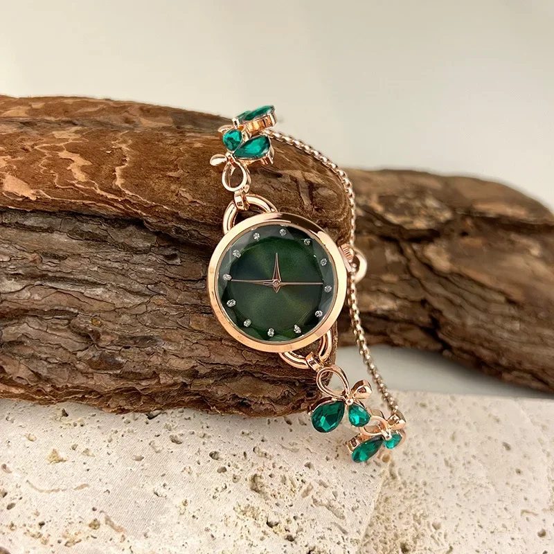 ساعات يد كوارتز مع ربطة عنق للنساء ، ساعة سوار بسيطة ، هدية فاخرة للفتيات ، هدية للسيدات