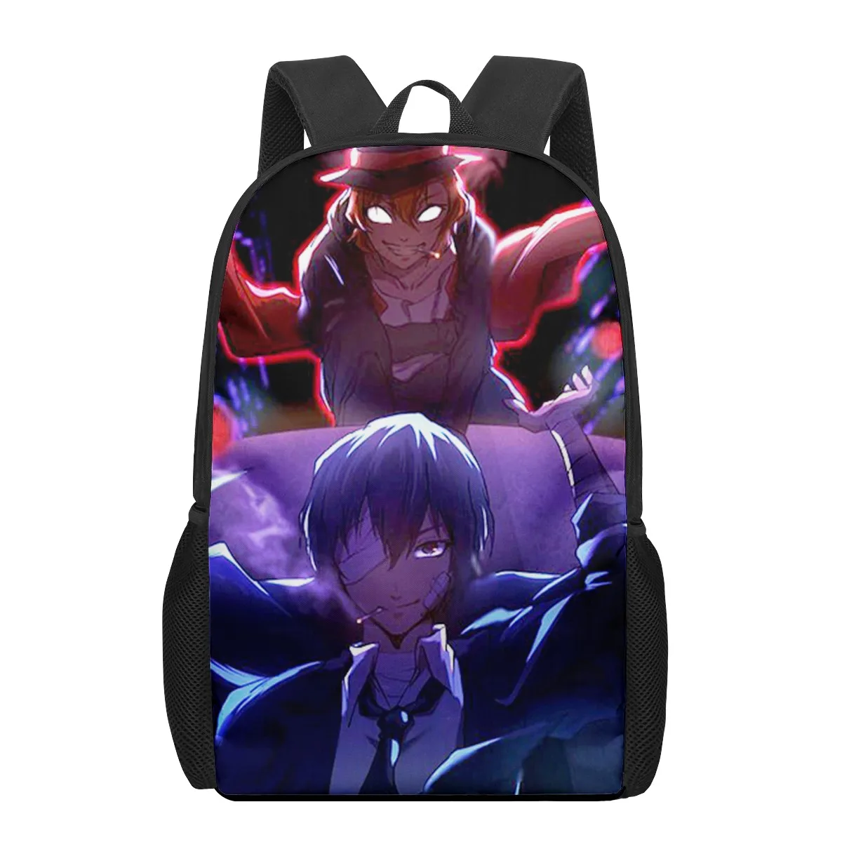 Mochila Bungo Stray Dogs con estampado de Anime para hombre y niño, morral escolar con estampado de Rock Roll para adolescentes, bolsa de libros