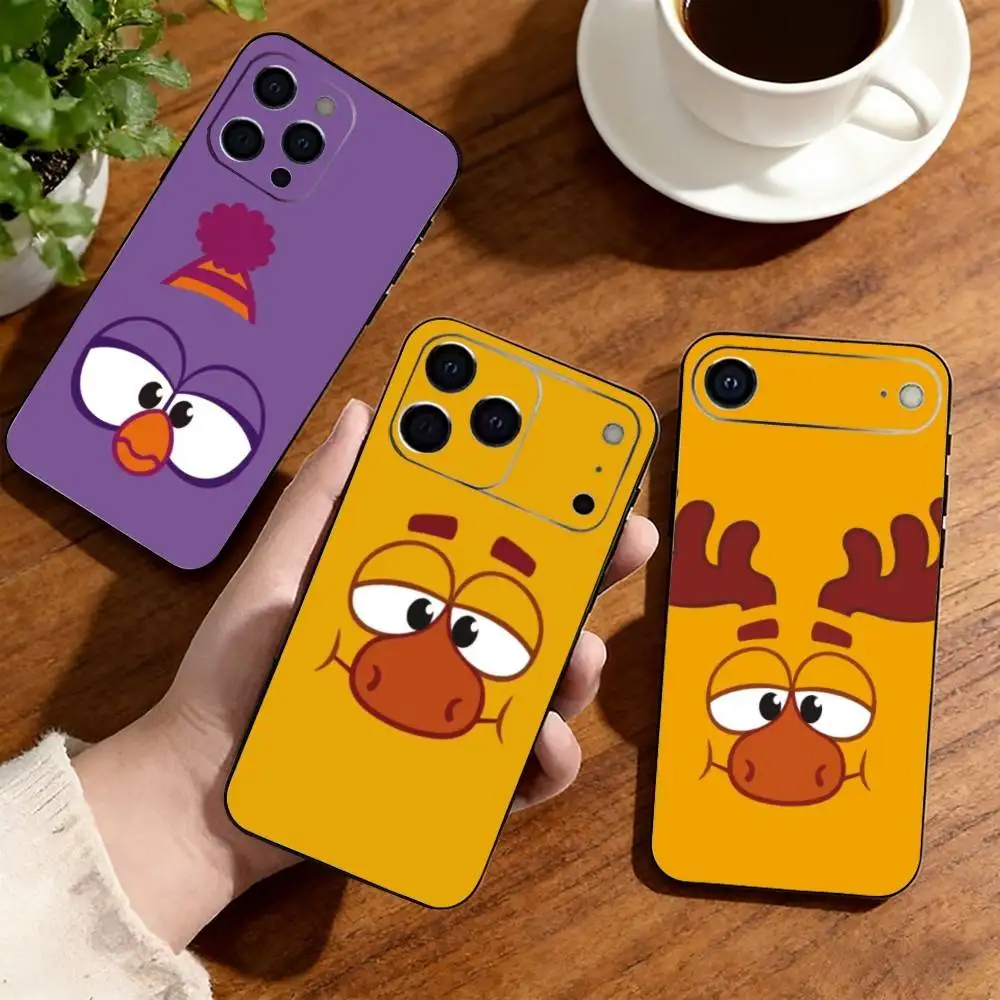 Cartoon Russia S-smeshariki  Phone Case For iPhone17,16,15,14,13,12,11 Plus,Pro Others Soft Black Cover