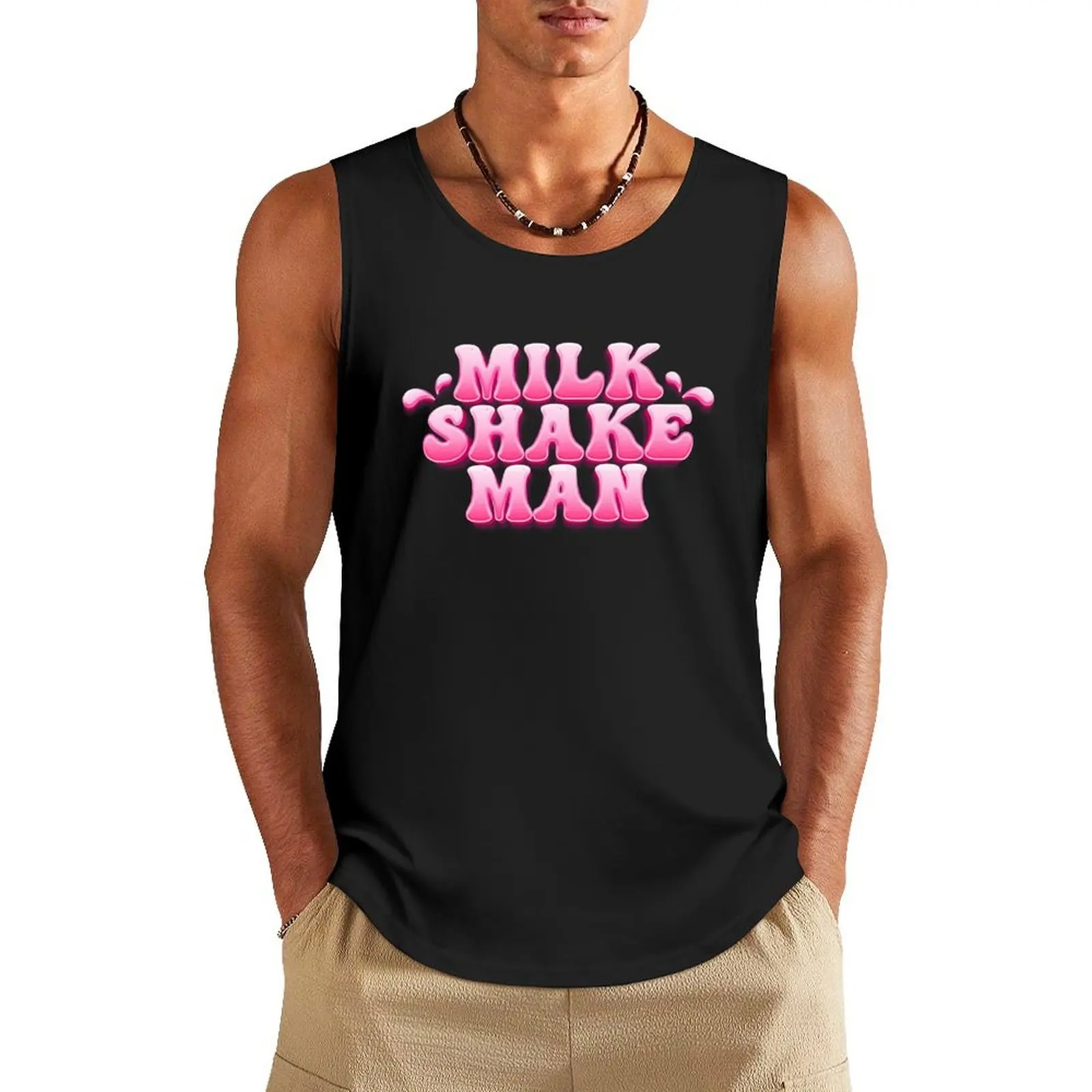 

Milkshake Man - Go-Jo - Australia Eurovision 2025 - ESC25 ESC2025 Basel Tank Top Male clothes summer clothes for men