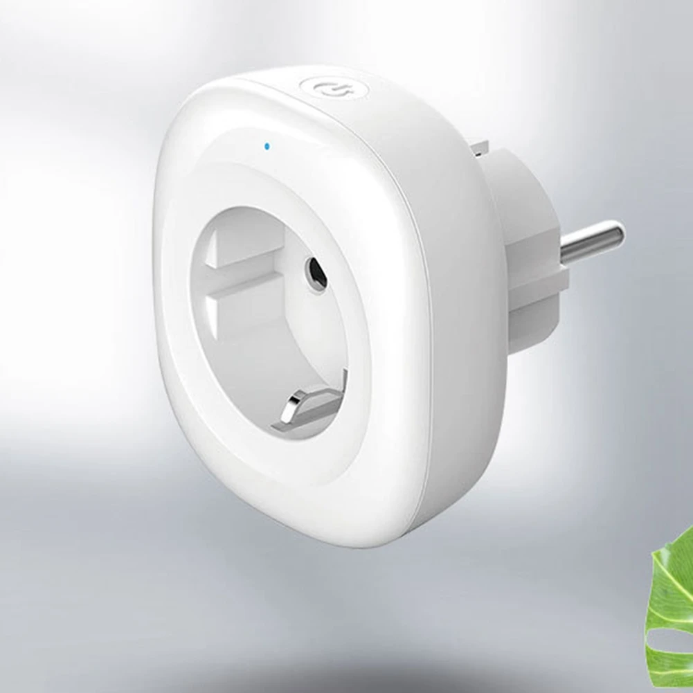 Zigbee Plug soket dinding EU 16A, Adaptor cerdas mendukung pemantauan kontrol suara jarak jauh untuk Alexa Tuya rumah pintar colokan EU